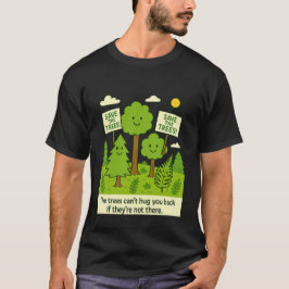 Camiseta Salve as Árvores – Desenho Animado Ambiental Fofo