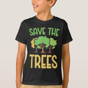 Camiseta Salve as Árvores do Ambientalismo Juvenil Roupa