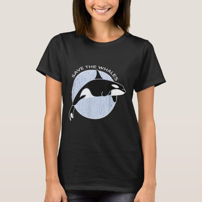 Camiseta Salve As Baleias I Ocean Environmental Protection  (Frente)