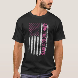 Camiseta Salve As Boobees Boo Bees Câncer de Mama no Hallow