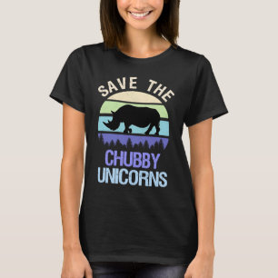 Camiseta Salve As Cores De Vintage Dos Unicórnios Chubby