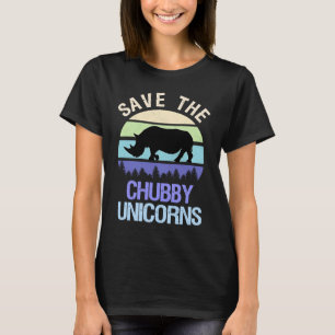 Camiseta Salve As Cores De Vintage Dos Unicórnios Chubby
