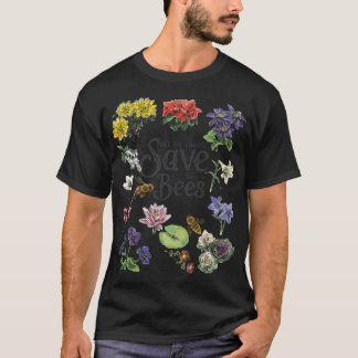 Camiseta Salve As Flores De Abelhas O Clipart De Declínio D