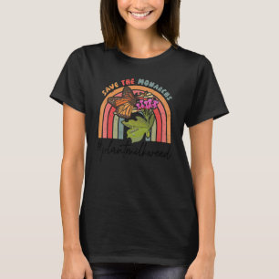 Camiseta Salve as Monarcas Plante Mais Flor de Leite Retrô