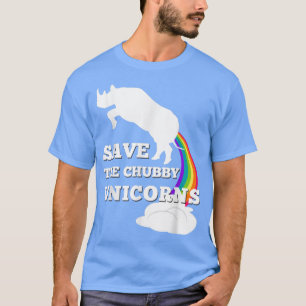 Camiseta Salve as mulheres do Chubby Unicorns T Men