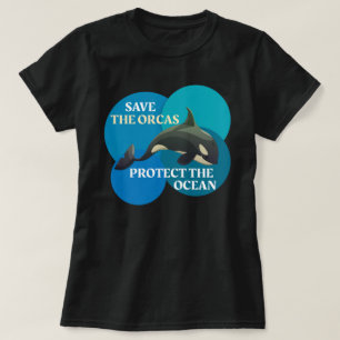 Camiseta Salve As Orcas Protegem A Orca Da Baleia Retroativ
