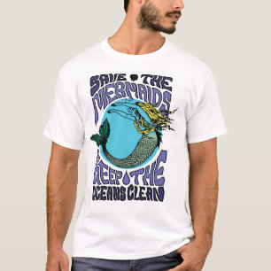 Camiseta Salve As Sereias Salvem O Oceano