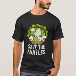 Camiseta Salve As Tartarugas Do Ecossistema Do Oceano