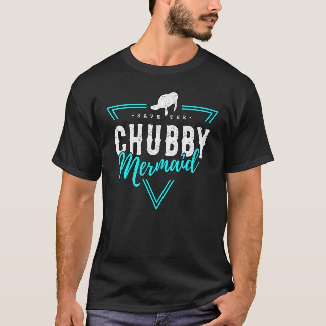 Camiseta Salve Chubby Mermaid Vintage Manatee (Frente)