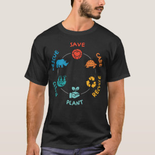 Camiseta Salve Cuide Recicle Limpe Planta (Terra