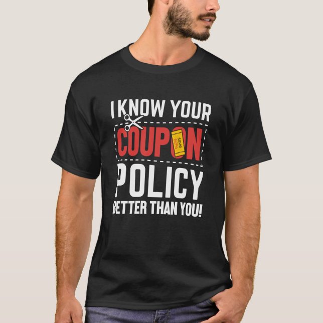 Camiseta Salve de casal Eu conheço sua política de cupom me (Frente)