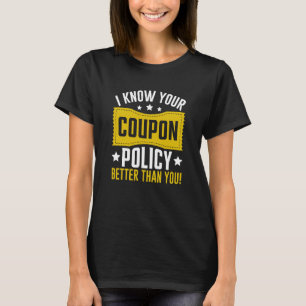 Camiseta Salve de casal Eu conheço sua política de cupom me