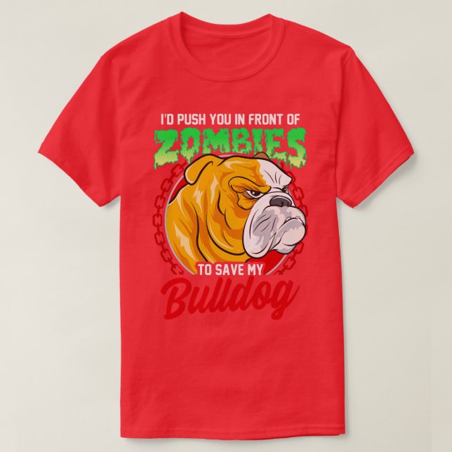 Camiseta Salve Meu Cachorro De Cachorros De Zumbis (Frente do Design)