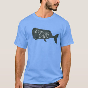Camiseta Salve nossa baleia ambiental oceânica
