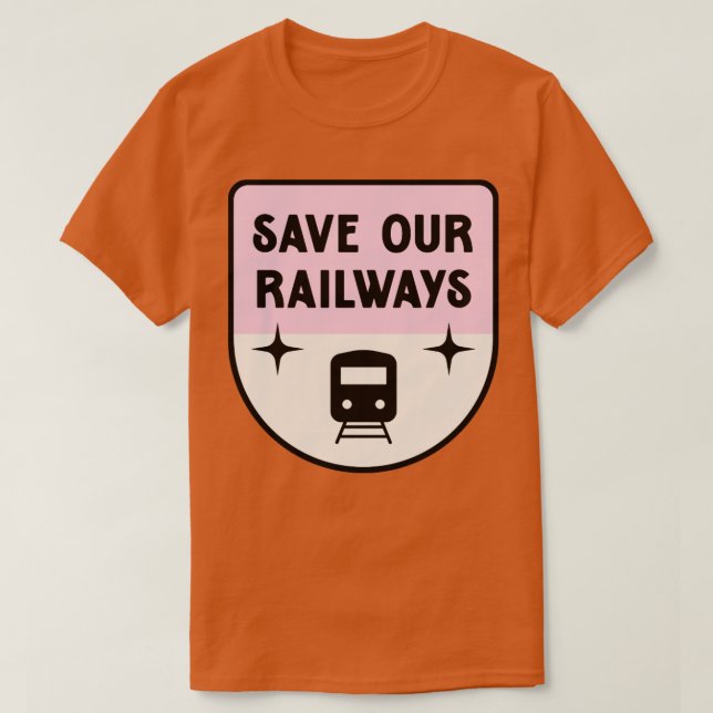 Camiseta Salve nossa greve do trem ferroviário (Frente do Design)