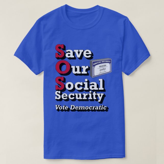 Camiseta Salve nossa segurança social (Frente do Design)
