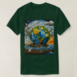 Camiseta Salve nossa Terra de T-Shirt Aquecendo Global