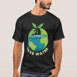 Camiseta Salve nossas águas - Dia da Terra Conservador de á