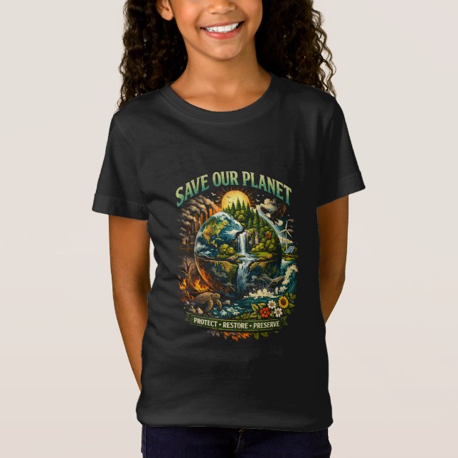 Camiseta Salve nosso planeta (Frente)