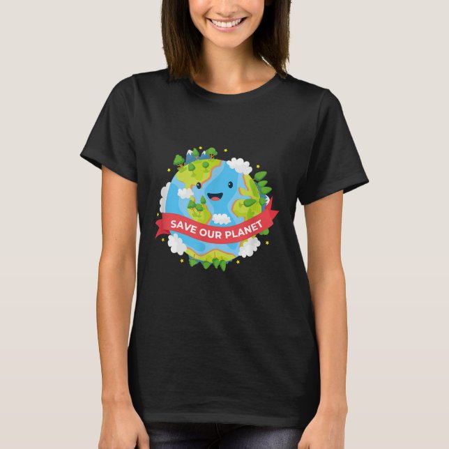 Camiseta Salve nosso planeta Mãe Terra Proteção Ambiental (Frente)