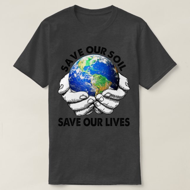 Camiseta Salve nosso solo Salve nossas Vidas no Aniversário (Frente do Design)