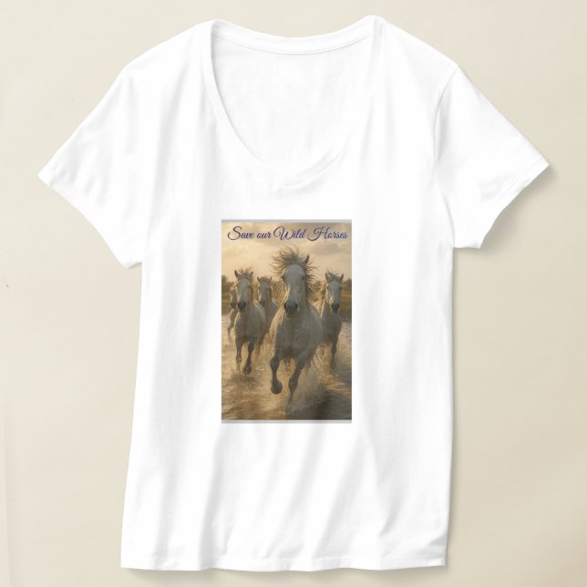 Camiseta Salve nossos cavalos selvagens (Postura )