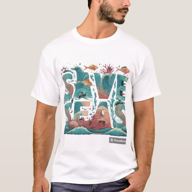 Camiseta Salve nossos mares (Frente)