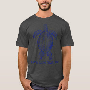 Camiseta Salve nossos oceanos, Turtle Marine Life Biology