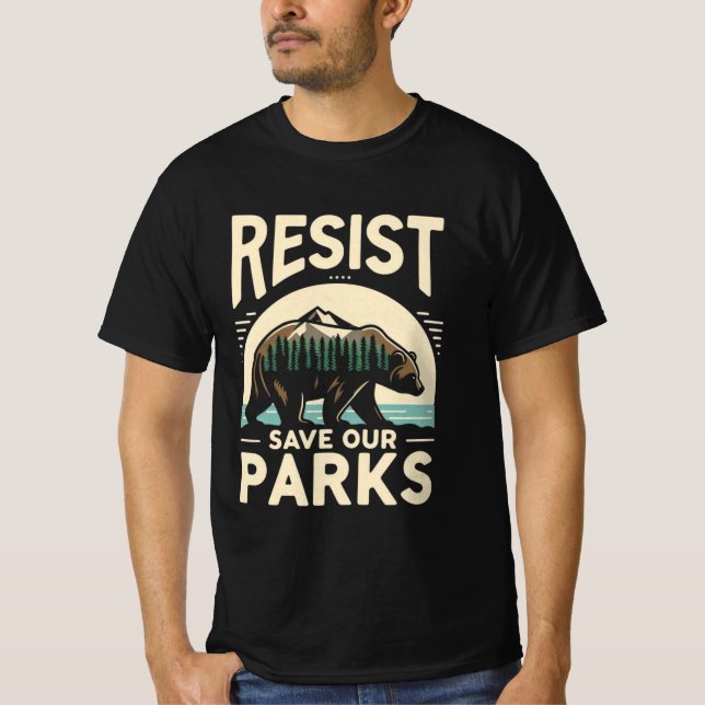 Camiseta Salve Nossos Parques Resistir Ao Ativismo Ambienta (Frente)