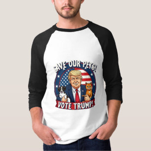Camiseta Salve nossos Pets de Trump de Votação Pets para Tr