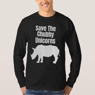 Camiseta Salve o Chubby do Hipster do Unicórns Rhino
