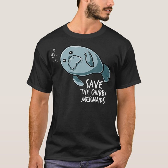 Camiseta Salve O Chubby Mermaid Sea Animal Flaoty Batata M (Frente)