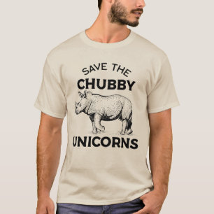 Camiseta Salve O Chubby Unicorn - Engraçado Conservação Do 