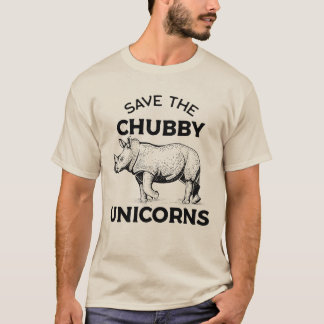 Camiseta Salve O Chubby Unicorn - Engraçado Conservação Do