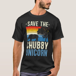 Camiseta Salve O Chubby Unicorn Rhinoceros Rhino Animal Ri
