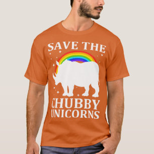 Camiseta Salve O Chubby Unicorns Engraçado Rhino