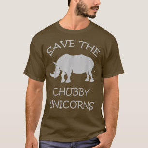 Camiseta Salve O Chubby Unicorns Engraçado Rhinos