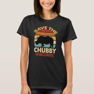 Camiseta Salve O Chubby Unicorns Retro Vintage Rhino