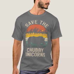 Camiseta Salve O Chubby Unicorns Retro Vintage Rhino Anima