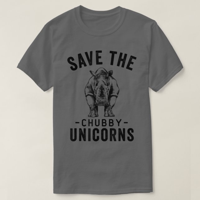 Camiseta Salve o Chubby Unicorns Rhino Lovers (Frente do Design)
