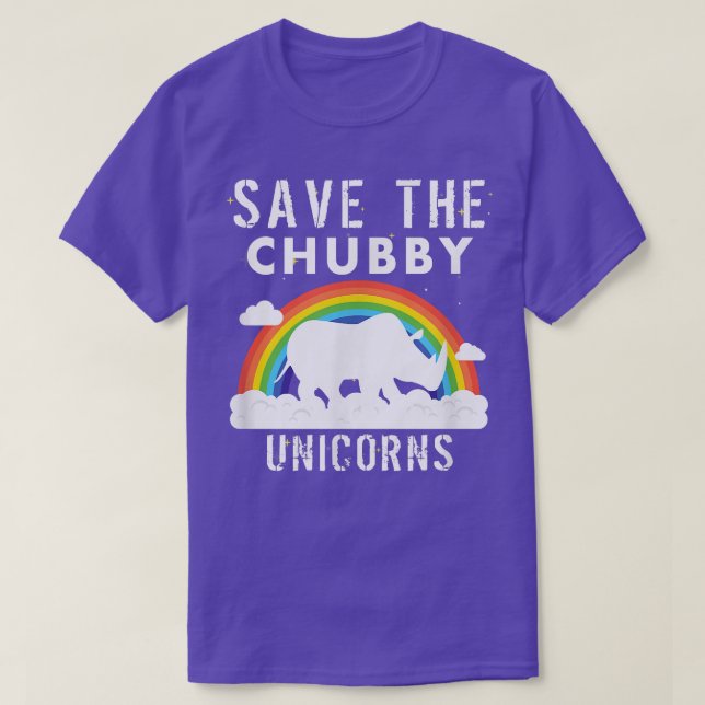 Camiseta Salve O Chubby Unicorns Sarcastic Funny Gift (Frente do Design)