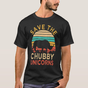Camiseta Salve O Chubby Unicorns Vintage Rhino Animal Ri