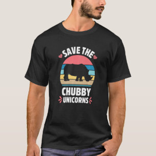 Camiseta Salve O Chubby Unicorns Vintage Rhino Animal Rig