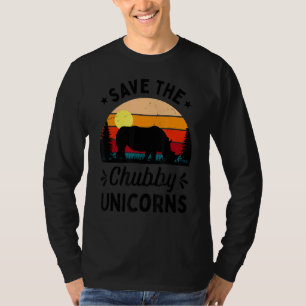 Camiseta Salve O Chubby Unicorns Vintage Rhino Animal Rig