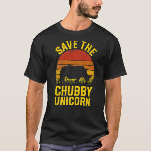 Camiseta Salve O Chubby Unicorns Vintage Rhino Animal Rig