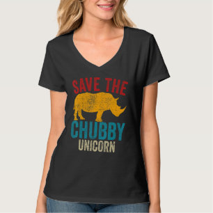 Camiseta Salve O Chubby Unicorns Vintage Rhino Animal Rig