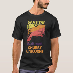 Camiseta Salve O Chubby Unicorns Vintage Rhino Animal Rig