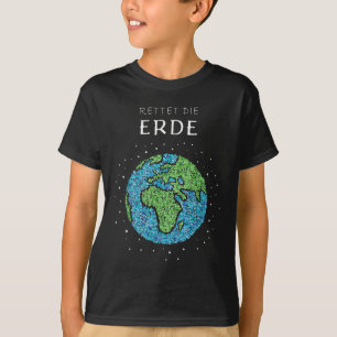 Camiseta Salve O Clipe De Proteção Ambiental Do Globo Da Te