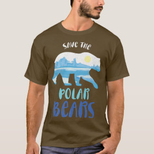 Camiseta Salve O Design Do Urso Polar Para A Mudança Climát