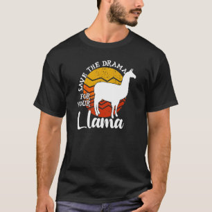 Camiseta Salve O Drama Para O Seu Aniversário De Llama Fofi
